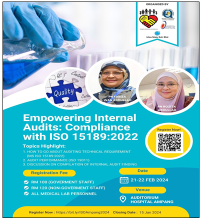 Empowering Internal Audits: Compliance with MS ISO 15189:2022