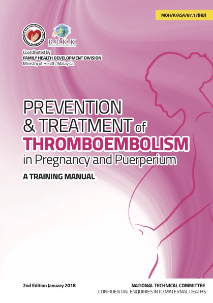 12 a training manual on prevention treatment of thromboembolism in pregnancy puerperium 2018