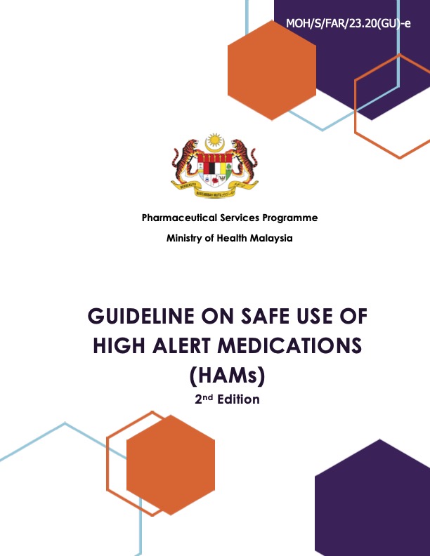 guideline safe use high alert medications hams 2nd edition 1
