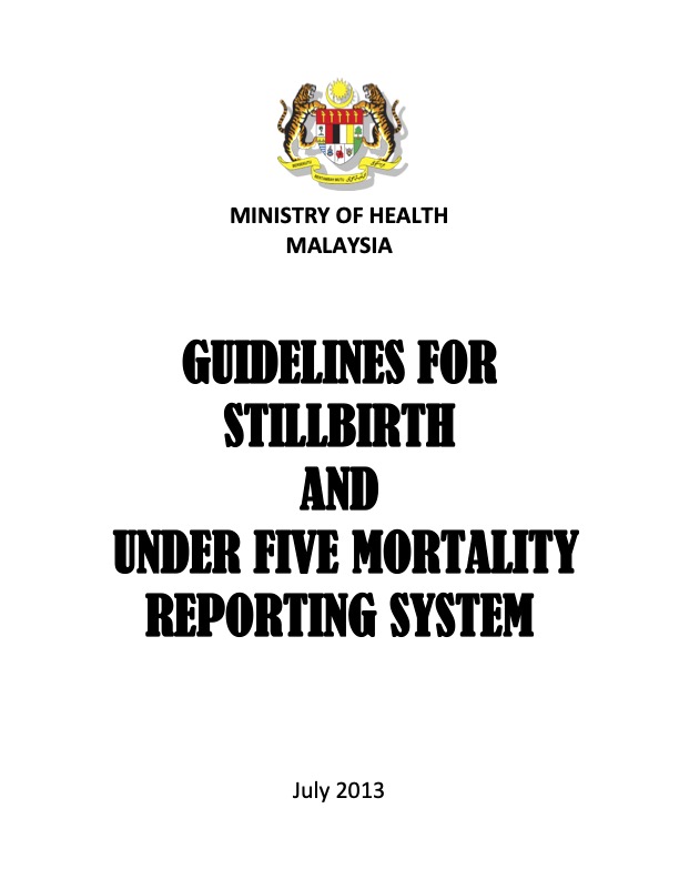 guidelines for stillbirth and under five mortality reporting system